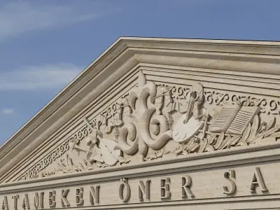 The main Facade of the Palace 3D model