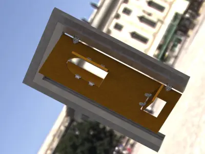 Hinges set of door 3D print model