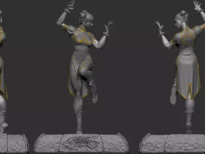 Street fighter Chun li 3D print model