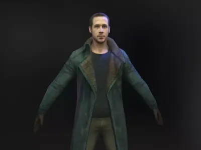 Ryan Gosling  3d model from Blade Runner 2049 Low-poly 3D model