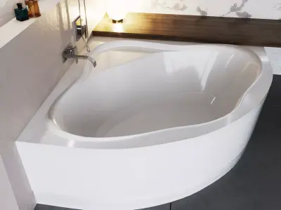 Acrylic corner bath NewDay Low-poly 3D model