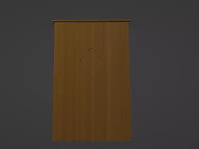 Podium wooden door Free 3D model