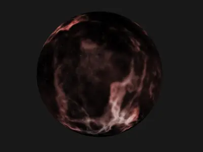 HDRI Epic Panoramic Sky - 360 starfield - fire night sky 014 Low-poly 3D model