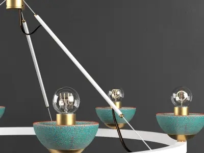 Roseland Ceiling Fixture 01 3D model