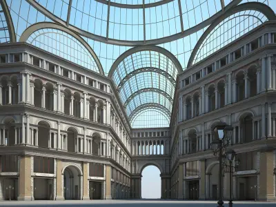 Gallery of an Imperial Palace 3D model
