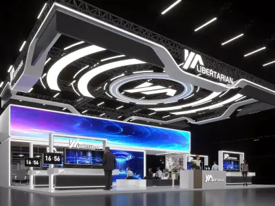 Exhibition Stand Stall Booth Low-poly 3D model