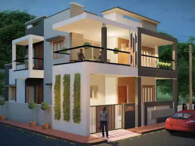 Villa exterior model 3D model