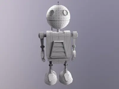 Sci-Fi Robot Low-poly 3D model