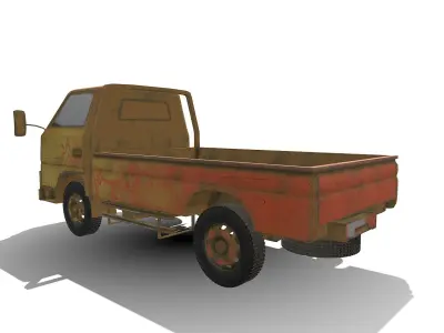 mitsubishi-colt-diesel truck with graffiti 3D model
