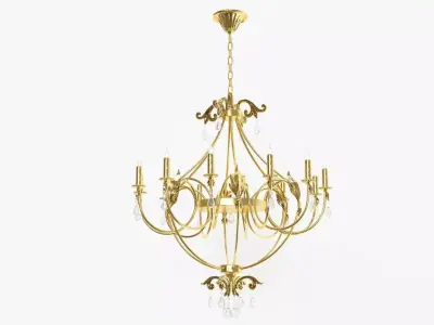 Classic bronze chandelier 0013 3D model