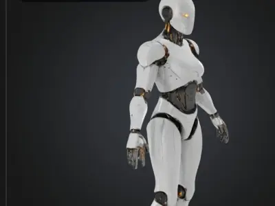 Sci-Fi robotArtificial intelligence Low-poly 3D model