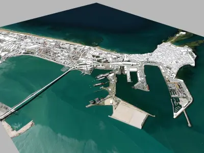 Cityscape Cadiz Spain 3D model