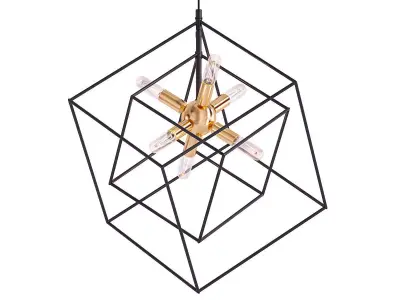 Prismatic cubed chandelier 3D model