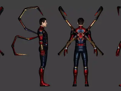 Spiderman 3D Rigged Model 3D model