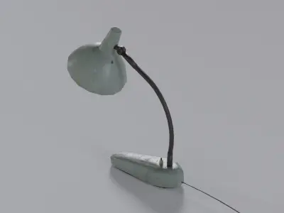 Retro Table Lamp Low-poly 3D model