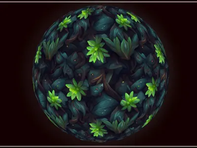 Grass Magic Forest Floor 20 TEXTURES Hand-painted Seamless ----- Texture