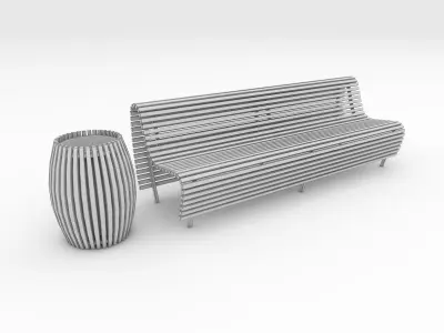 Bench Park 56 3D model
