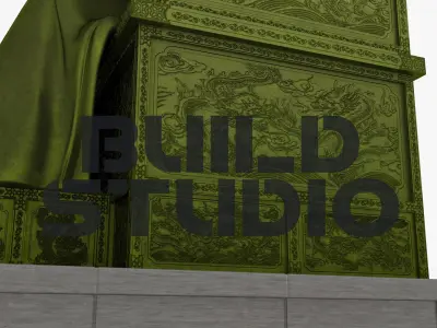  King Sejong Statue 3D 