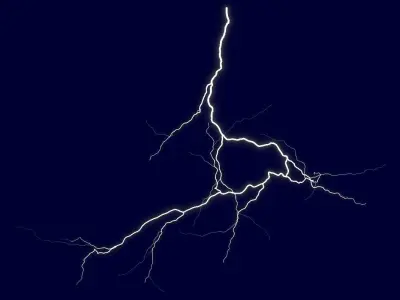 Realistic 3D Lightning CA-08 Low-poly 3D model