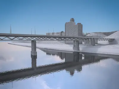 Urban Area 06  Low-poly 3D model