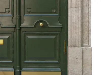 Entrance classic door 02  3D model