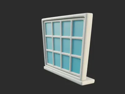 Cartoon Window 28b 3D model