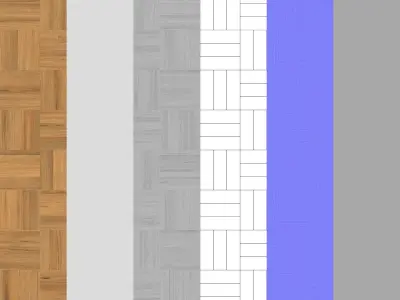 Parquet - Laminate - Wooden floor 3D model 8