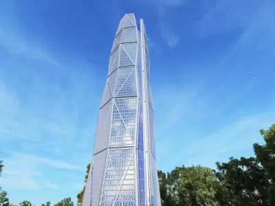 Capital Market Authority Tower 3D model