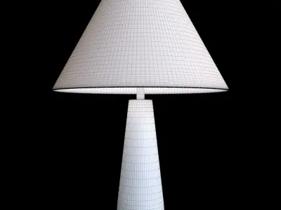 CB2 POLAR WHITE TABLE LAMP 3D model