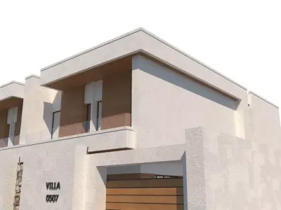 Modern villa exterior 01 3D model