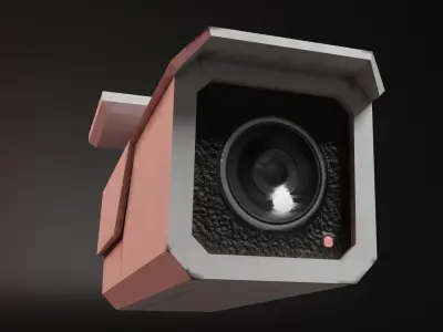 Security Camera CCTV - Low Poly VR AR 3D Model Game Ready Asset Low-poly 3D model