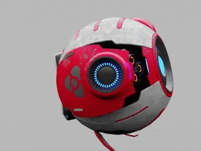 SPY DROID ZEPHIROUS  rigged 3D model