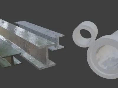 Street Asset Pack Low-poly 3D model