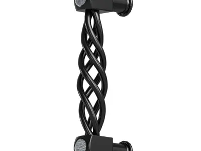 Drawer Pull Cabinet Birdcage Black Wrought Iron 3D model