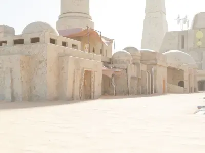 Star Wars Tatooine Anchorhead Street Low-poly 3D model