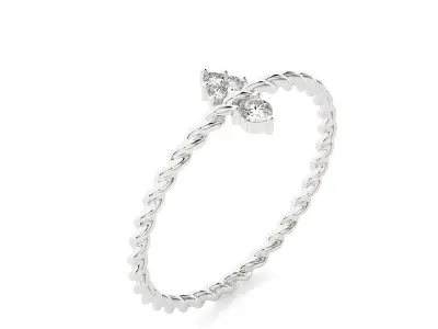 Light Minimalist Diamond Ring 3D print model