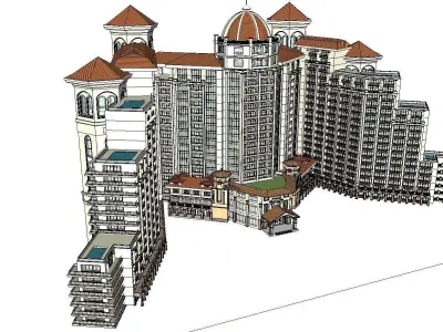 vacation spot-Resort-Fashion Leisure Hotel-0115 3D model