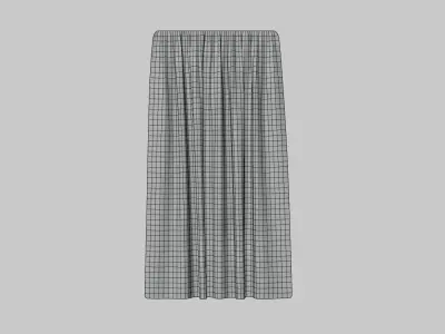 Curtain with Classic Window 3D model