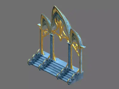 Moon City - City Gate 01 3D model