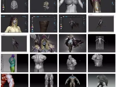 Pack Learn Zbrush and Sculpt Epic Characters 3D model