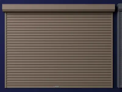Modern Roller Shutter Security Door Pack PBR Game Ready Low-poly 3D model