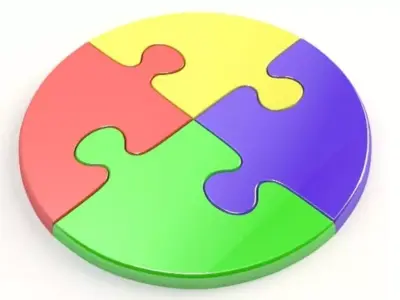 Circle jigsaw puzzle Free 3D model