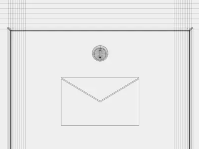 Black Mailbox 3D model