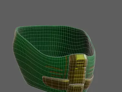 Gas mask helmet 3d model scifi Low-poly  Low-poly 3D model