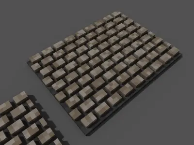 Voxel - Paved Path Free low-poly 3D model