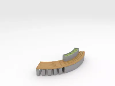 Bench Park 13 3D model