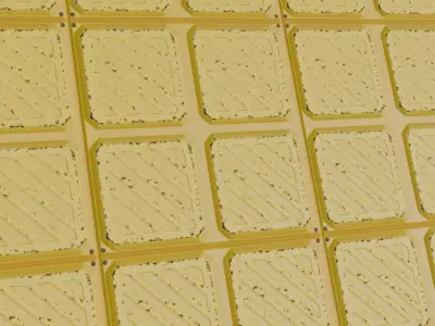 Yellow Metal Plate Sci-fi PBR Seamless Texture