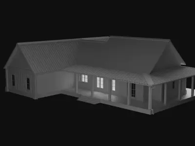 Country Style House Low-poly 3D model purchase