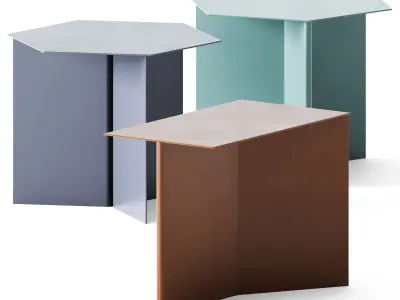 Coffee Tables Slit Hexagon and Oblong by Hay 3D model