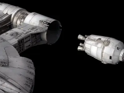 YT-2400 Light Freighter Outrider 3D model